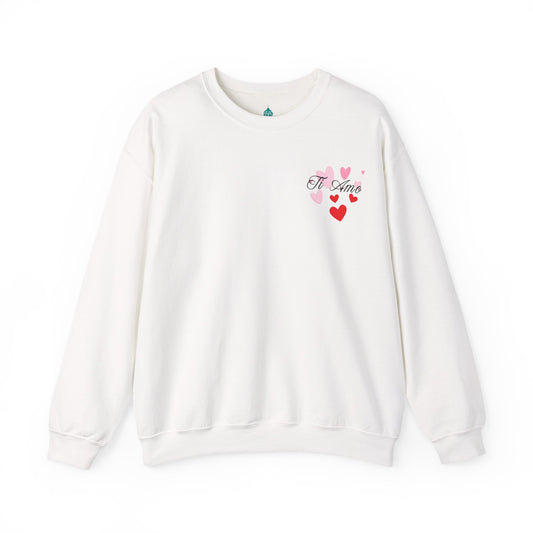 Love Sweatshirt, Italian Ti Amo Heart Crewneck, Red Pink Romantic Gift, Unisex Jumper, Valentine's Sweatshirt, Love Sweater, Gift for Her