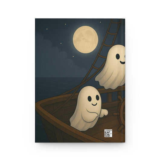 Fun Pirate Ghosts Notebook, Autumn Halloween Journal, Ghost Stationery, Fall Cute Ghost Gift Idea