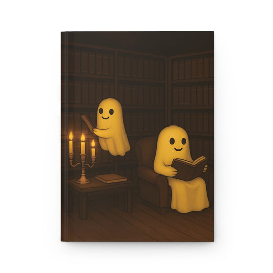 Ghost Library Notebook, Ruled Line Journal for Creepy Writing, Spooky Notetaking, Scary Stationery Gift, Halloween Journal, Ghostly Notes