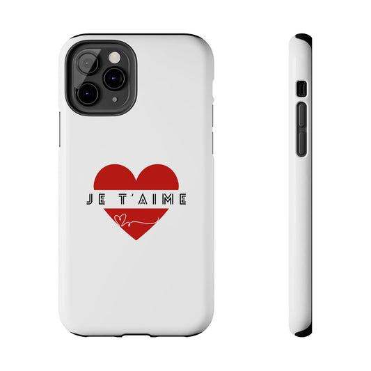 French Red Heart Slim/Tough Phone Case Cover for iPhone 17 16 15 14 13 12 11 Pro Max, Samsung Galaxy