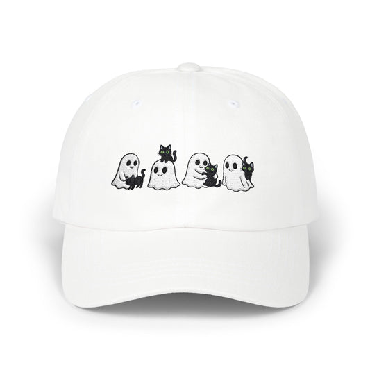 Ghost Cat Halloween Cap Ghost Cap Dad Cap Halloween Costumes Embroidered Hat