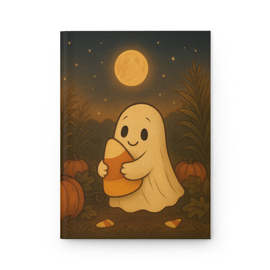 Spooky Ghost Notebook, Autumn Halloween Journal, Pumpkin Patch Stationery, Witchy Goth Diary, Fall Cute Ghost Gift Idea