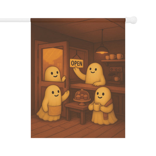 Ghost Bakery Garden Flag, Fall Garden Flag, Halloween Garden Flag, Halloween Lawn Flag, Cute Yard Banner