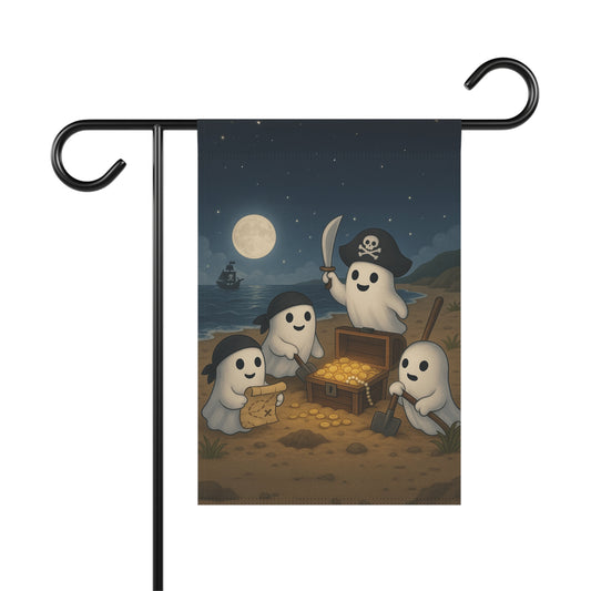 Ghost Pirate Ship Yard Banner | Double-Sided Porch Flag