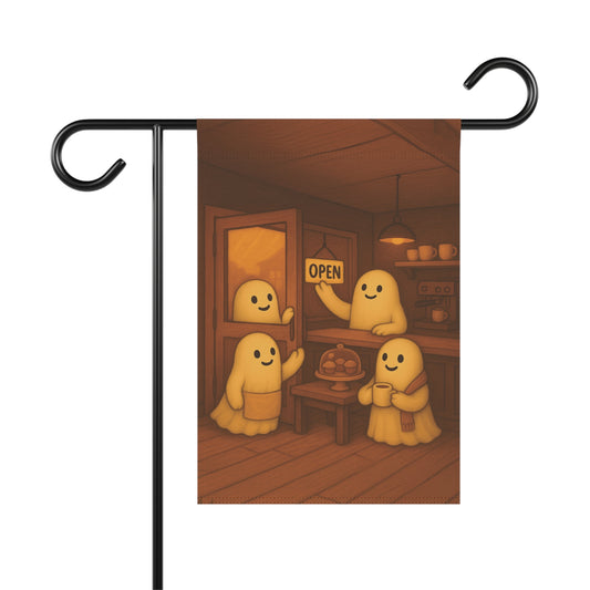 Ghost Bakery Garden Flag, Fall Garden Flag, Halloween Garden Flag, Halloween Lawn Flag, Cute Yard Banner