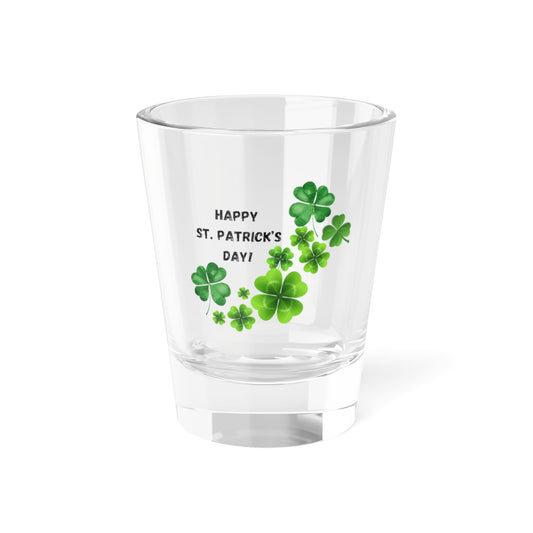 St Patrick's Day Clover Shot Glass, 1.5oz - Holiday Celebration Drinkware, Lucky Shamrock Alcohol Cup, Irish Party Favor, St Paddy's Day