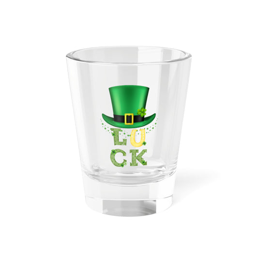 Leprechaun Hat Luck Shot Glass - 1.5oz Green Shamrock Design, Fun Lucky Charm Barware & Party Favor Gift for Friends and Drink Lovers