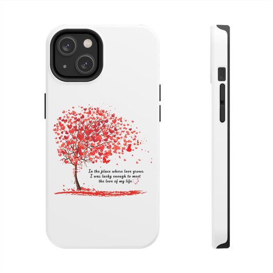Phone Cases, Romantic Love Expression, Tree of Love, Protective Covers for Valentine's Day Gifts, Fun Phone Accessories, Tough Phone Cases