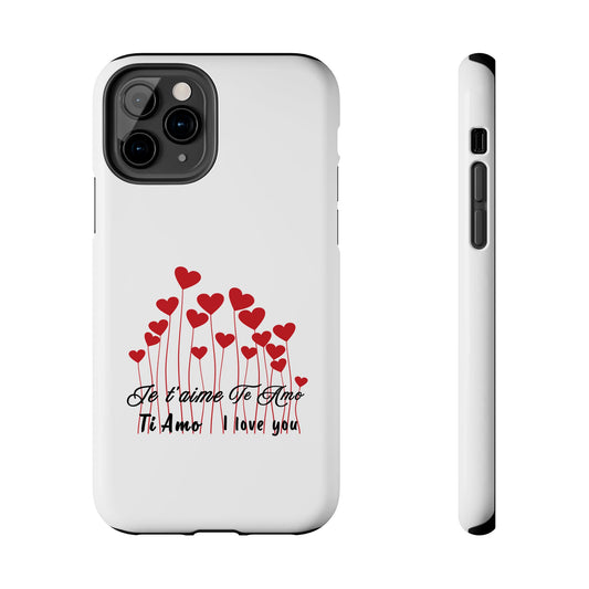 I Love You in All Languages - Slim/Tough Phone Case Cover for iPhone 17 16 15 14 13 12 11 Pro Max, Samsung Galaxy