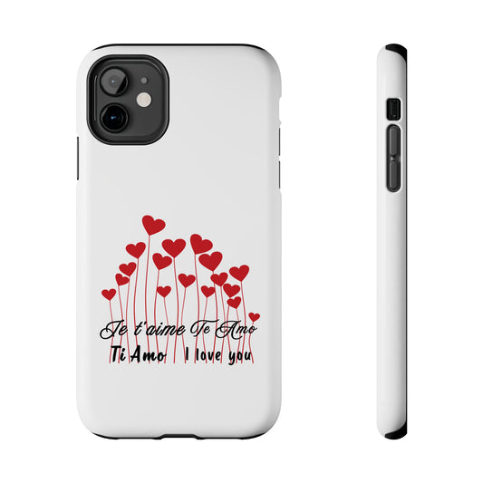 I Love You in All Languages - Slim/Tough Phone Case Cover for iPhone 17 16 15 14 13 12 11 Pro Max, Samsung Galaxy