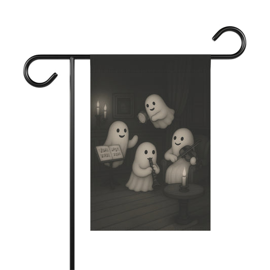 Ghost Quartet Yard Flag, Cute Ghost Yard Flag, Fall Outdoor Banner, Whimsical Ghost Decor, Autumn Ghost Flag