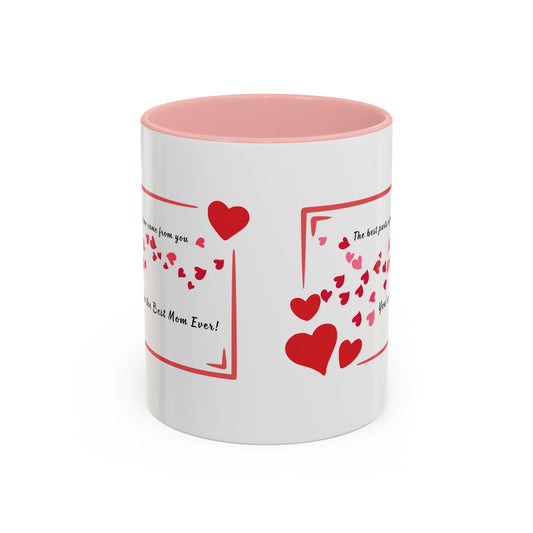 Best Mom Expression Accent Coffee Mug - Gift for Mother's Day, Birthdays - 11, 15oz Cup, Ceramic Tea Cup, Funny Novelty Drinkware, Kitchen